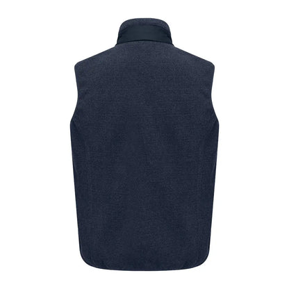 Navy fleece vest from Hoggs of Fife Melville Hybrid Gilet for cozy style