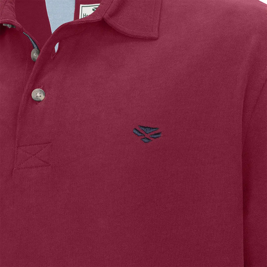 Maroon Hoggs of Fife Moffat Rugby Shirt perfect for country clothing lovers