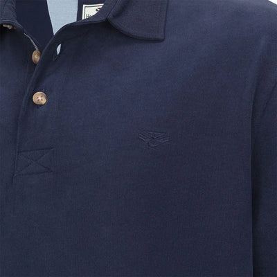 Navy blue polo shirt from Hoggs of Fife Moffat Rugby Shirt for stylish country clothing