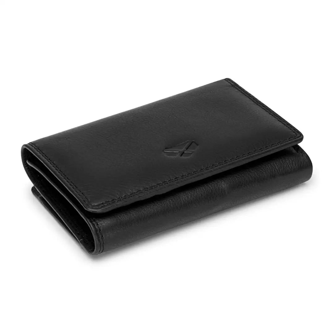 Black leather wallet from Hoggs of Fife Monarch Leather Bi Fold Purse 16cm
