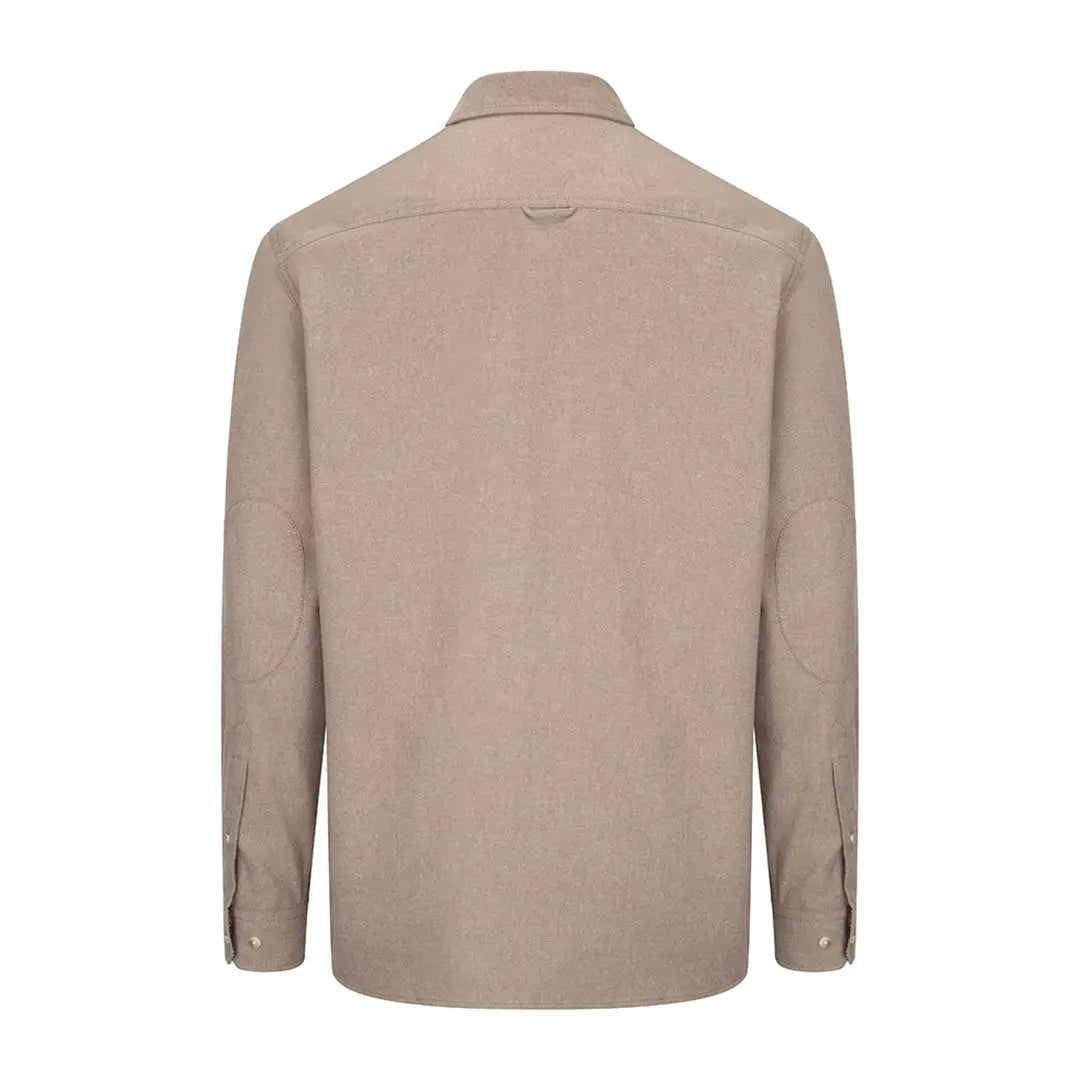 Men’s Fife Moy Moleskin Shirt in beige with elbow patches, comfy and stylish