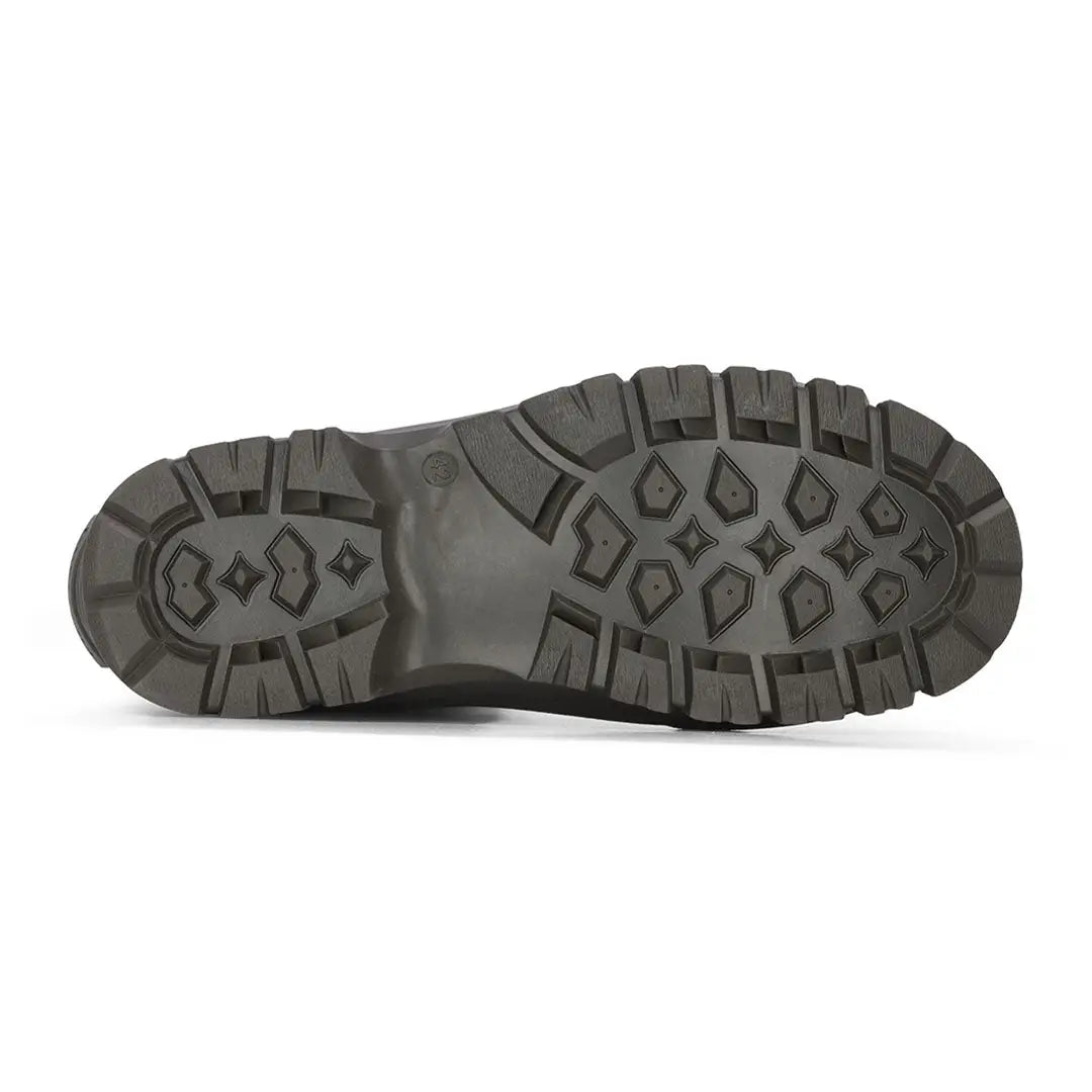 Lugged boot sole on Hoggs of Fife Newport Neoprene Wellingtons for outdoor adventures