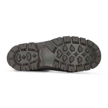 Dark boot sole with tread pattern from Hoggs of Fife Newport Wellingtons for outdoors adventures
