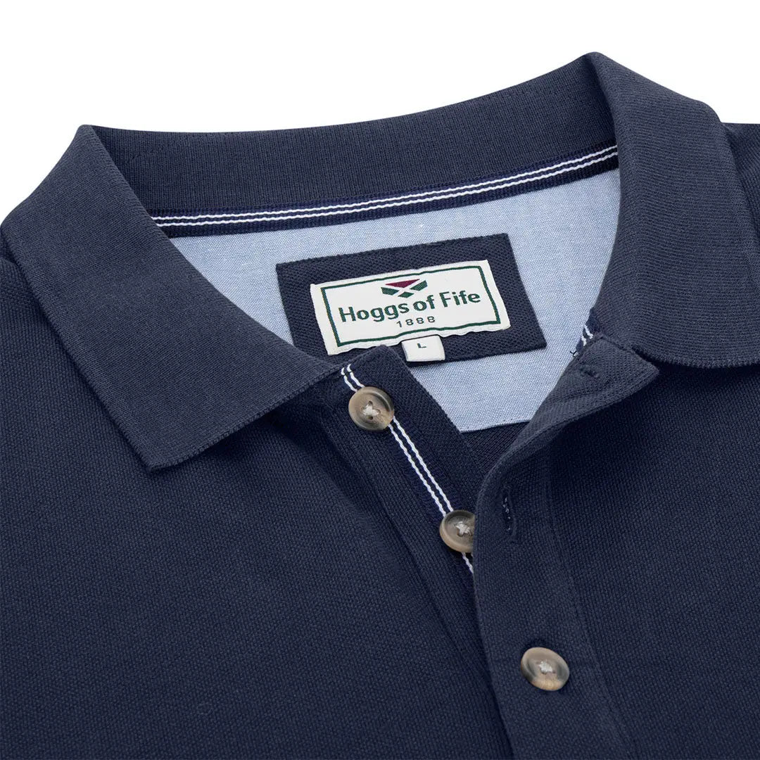 Navy blue Fife Newton Pique Polo Shirt for a stylish, casual look
