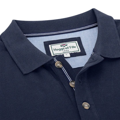 Navy blue Fife Newton Pique Polo Shirt for a stylish, casual look