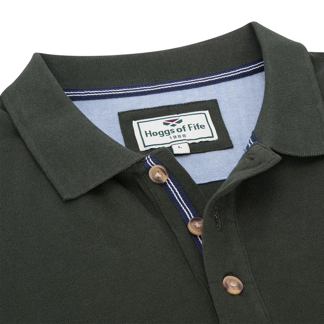 Dark green Hoggs of Fife Newton Pique Polo Shirt perfect for casual wear