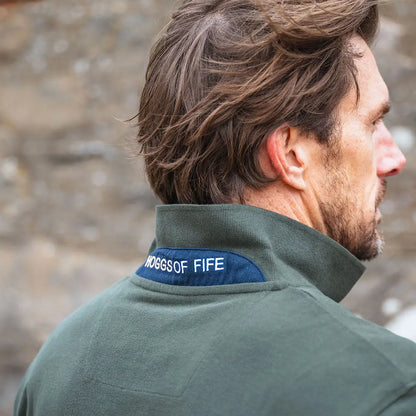 Olive green Hoggs of Fife Newton Pique Polo Shirt for a stylish casual look