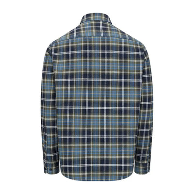 Men’s long-sleeved Hoggs of Fife Pitcairn Flannel Check Shirt with brushed finish and twin button-flap
