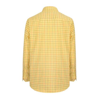 Yellow checkered long sleeve Fife Premier Tattersall Shirt perfect for casual wear