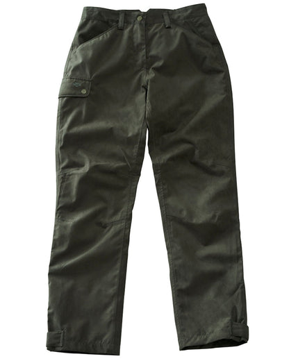 Olive green Hoggs Of Fife Rannoch Ladies Waterproof Field Trousers for outdoor adventures