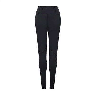Black women’s Fife Skye Ladies active thermal leggings with high waist and discreet pocket