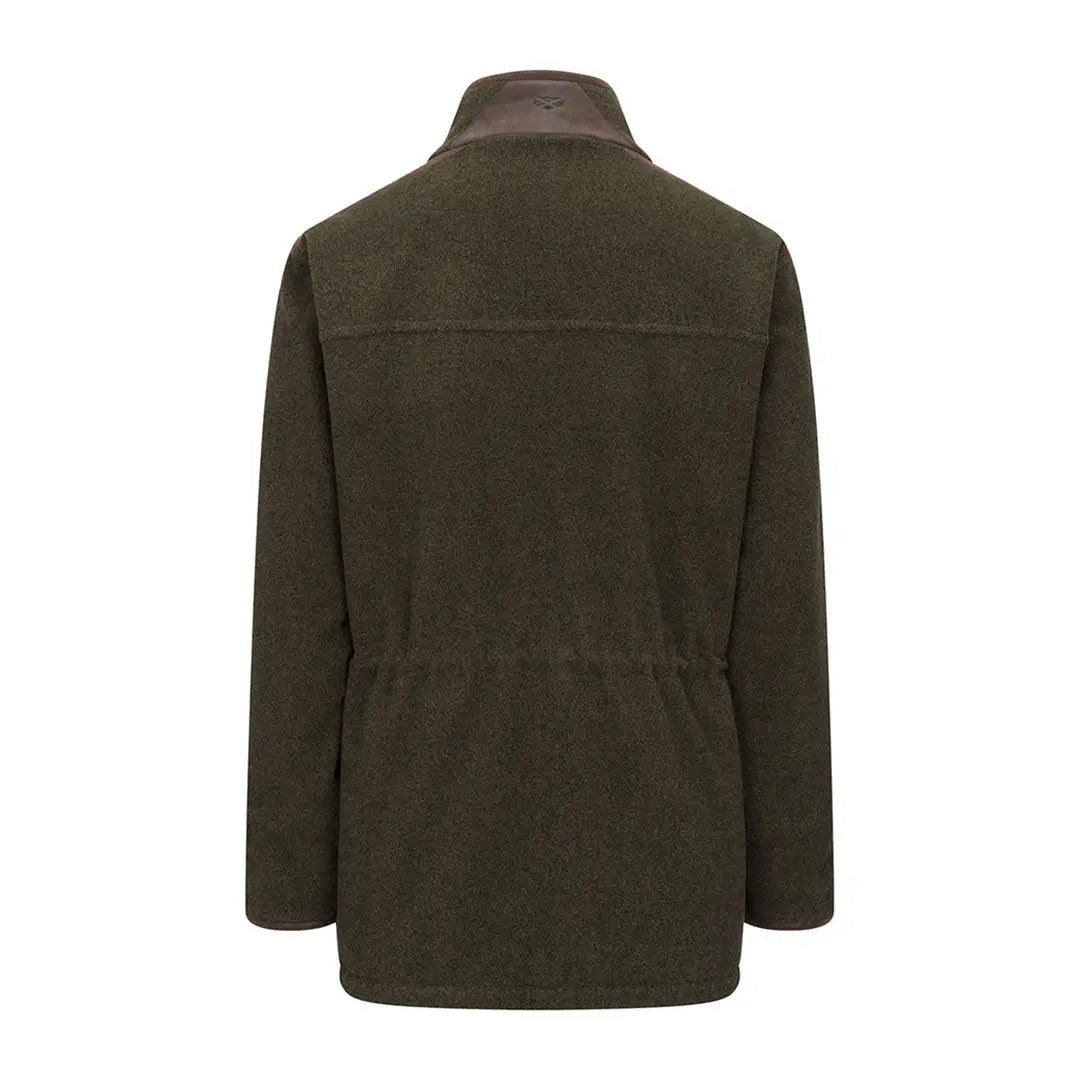 Men’s dark green Fife Sportsman Pro fleece jacket with brown collar from Hoggs of Fife