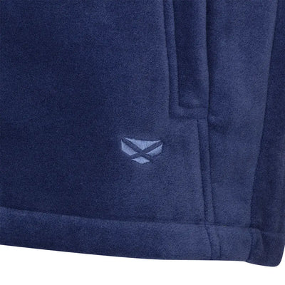 Navy blue detail of Hoggs of Fife Stenton Technical Fleece Gilet for cozy comfort