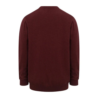 Burgundy crewneck sweatshirt from Hoggs of Fife, featuring original Stirling cotton