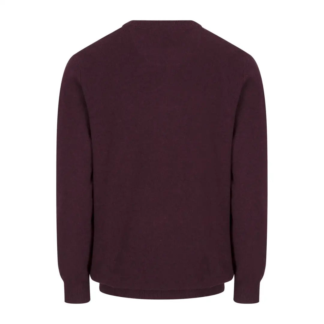 Burgundy crew neck pullover from Hoggs of Fife Stonehaven Crew collection