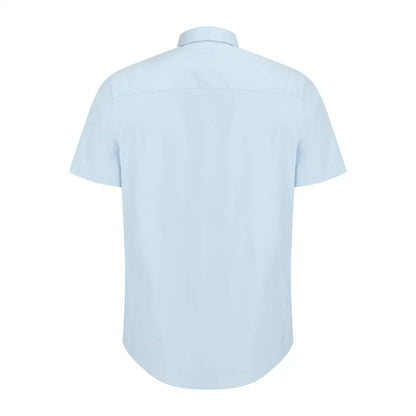 Light blue short sleeve shirt from Hoggs of Fife Tolsta for easy summer style