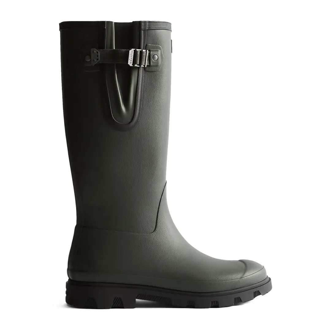 Olive green Hunter Unisex Field Downpour adjustable rain boot for men and women