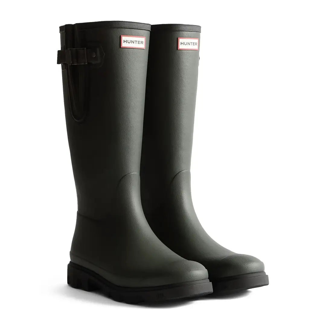 Olive green Hunter Unisex Field Downpour Adjustable Boots for rain and outdoor wear