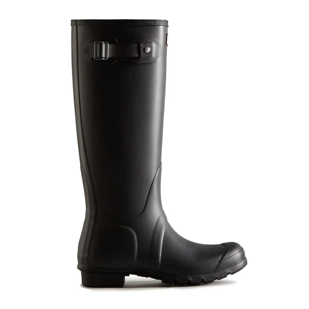 Black rubber rain boot from Hunter Womens Original Tall Boot, perfect for country clothing