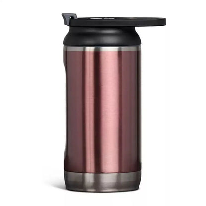 Metallic rose gold Igloo Tumbler 12oz with a sleek black lid for on-the-go sipping
