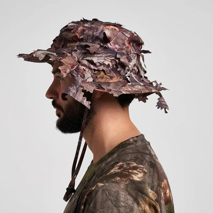 Jack Pyke 3D Leafy Bush Hat in camouflage earth tones