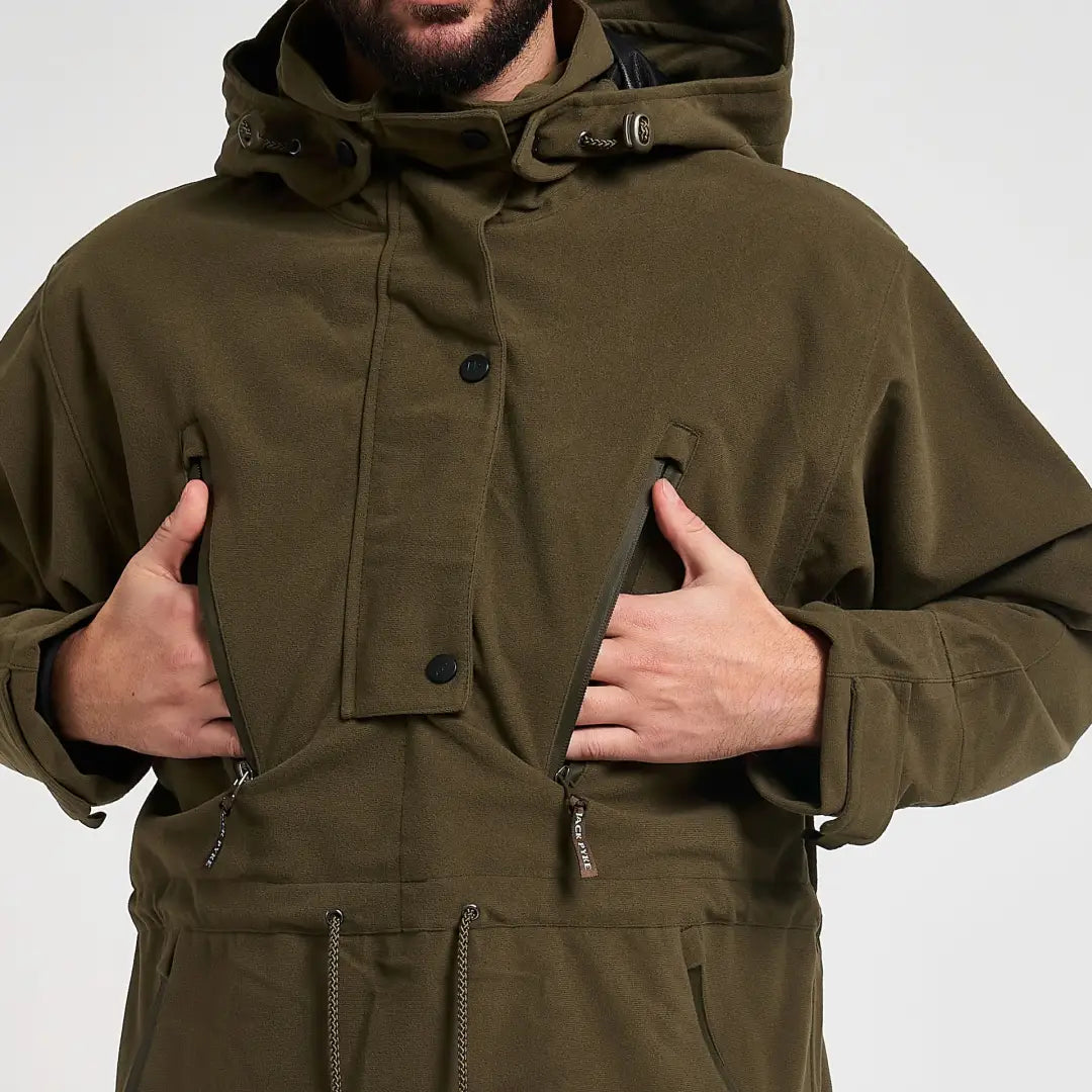 Jack Pyke Argyll smock in olive green with waterproof jacket features
