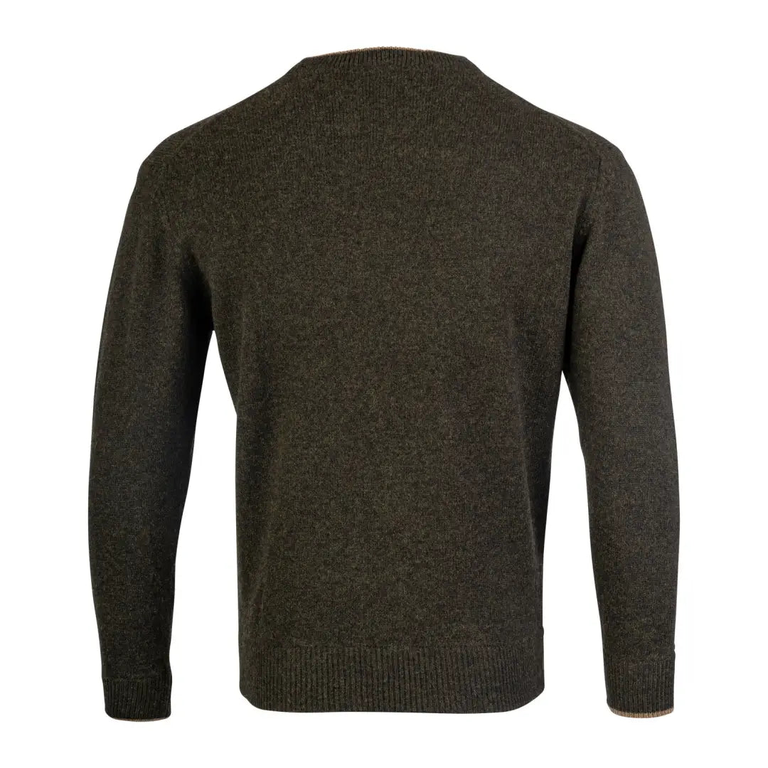 Dark green Jack Pyke Ashcombe lambswool crewneck sweater with long sleeves