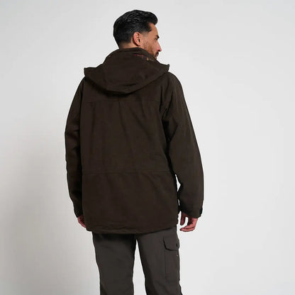 Dark brown Jack Pyke Ashcombe hooded jacket in water-resistant fabric