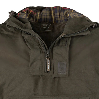Olive green hooded anorak, perfect for outdoor adventures in the Jack Pyke Ashcombe Smock