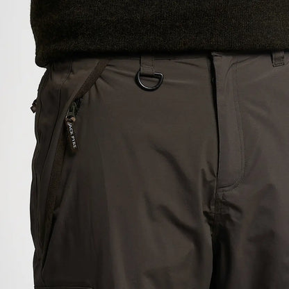 Jack Pyke Ashcombe dark gray technical pants with matte finish, two zipped pockets
