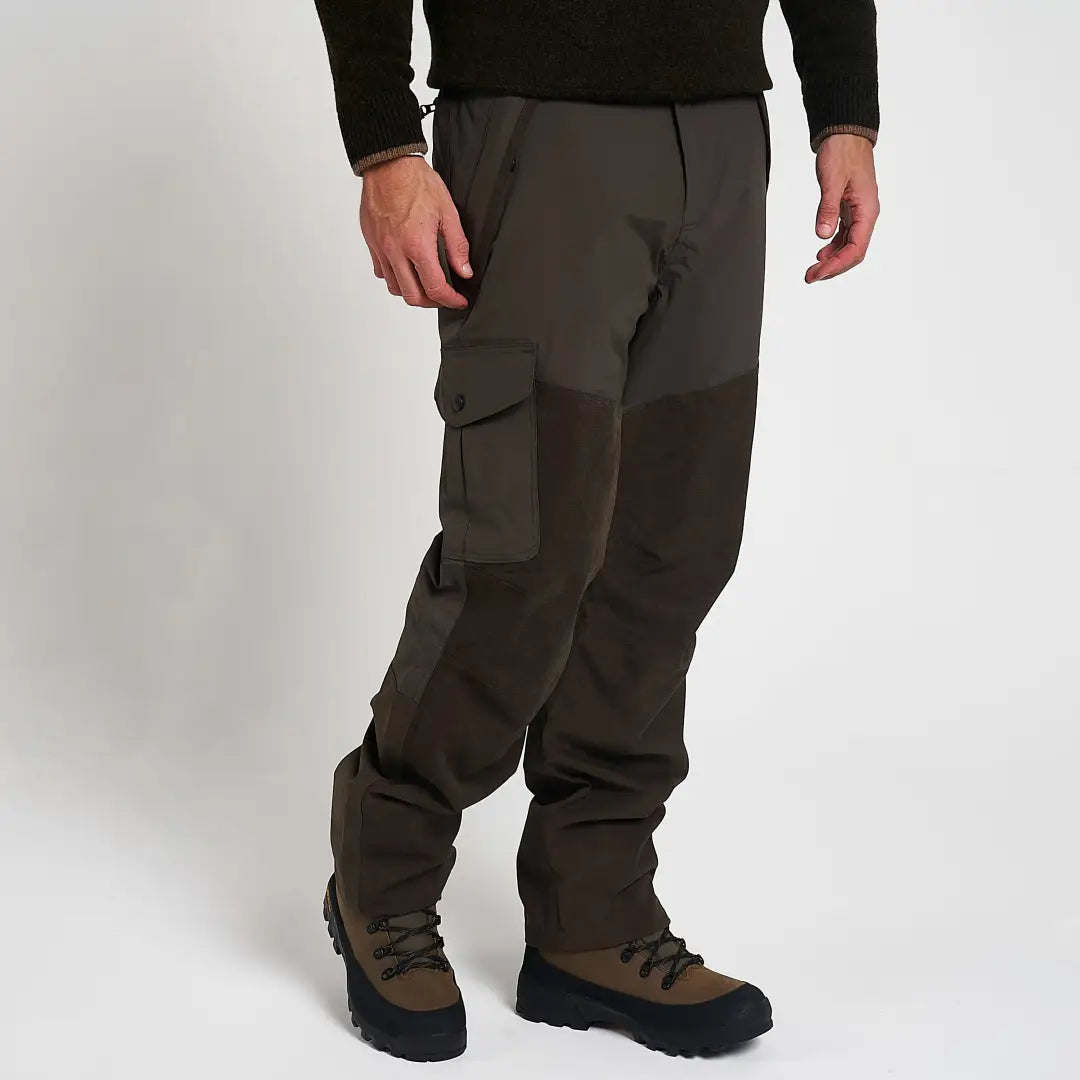 Jack Pyke Ashcombe dark olive cargo pants with two zipped pockets