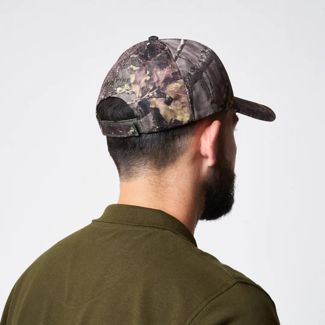 Jack Pyke camouflage panel baseball hat with structured crown and strap
