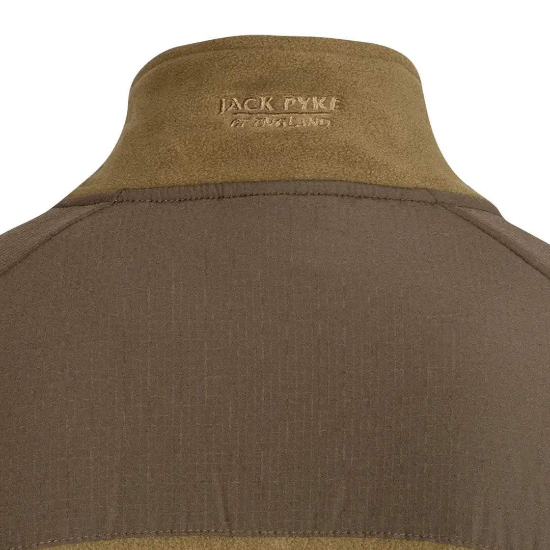 Brown and tan fleece jacket with high collar from Jack Pyke Bleasdale collection