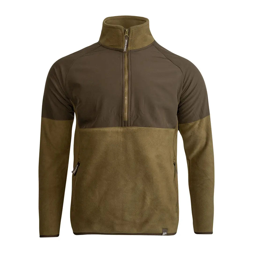 Men’s Jack Pyke Bleasdale half-zip fleece pullover with stand-up collar and zip pocket