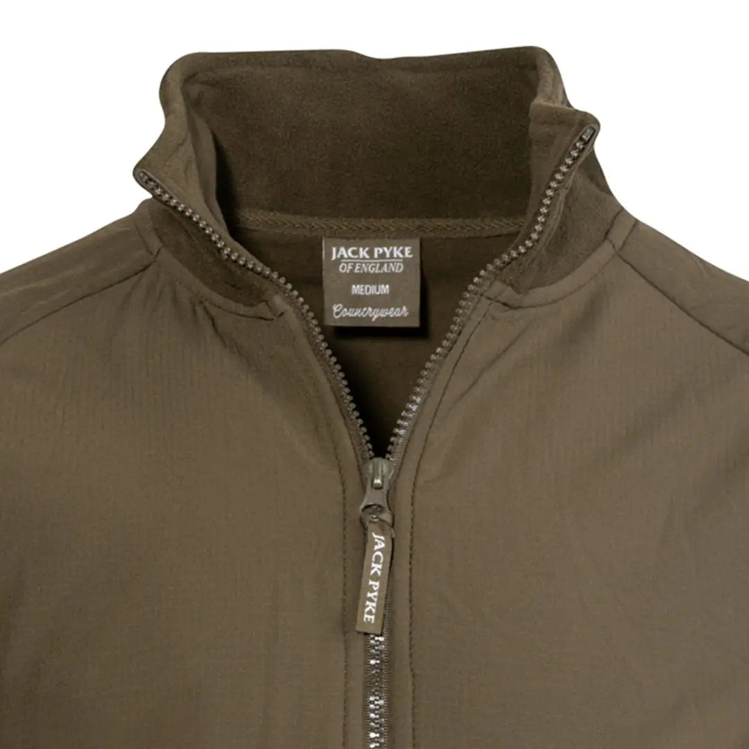 Olive green Jack Pyke Bleasdale half-zip fleece top for outdoor adventures