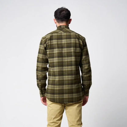 Jack Pyke Bleasdale Heavy Flannel Shirt in olive plaid