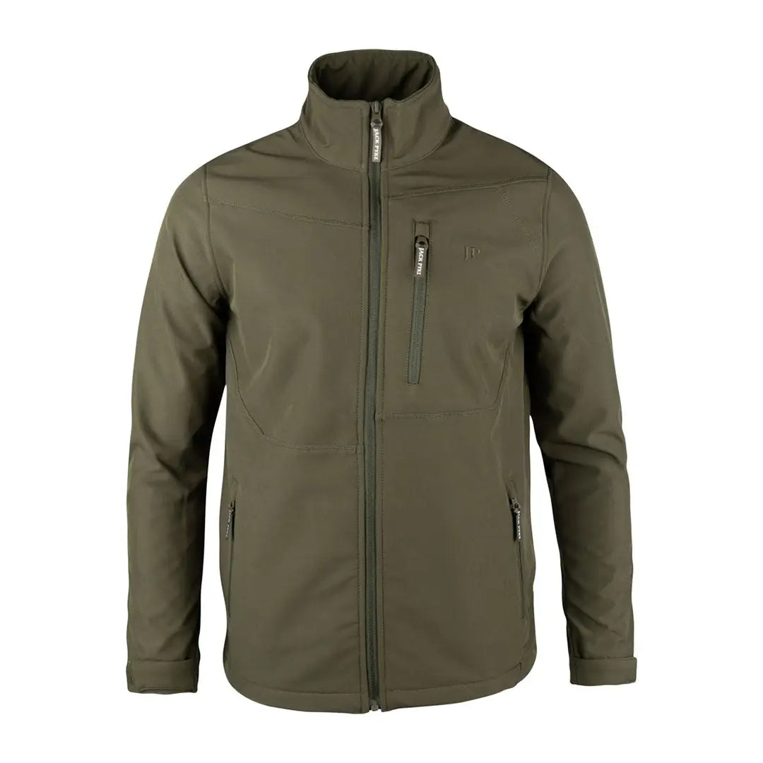 Olive green Jack Pyke Bleasdale Softshell Jacket for outdoor adventures and comfort