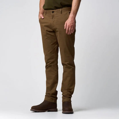 Olive green slim-fit cotton Jack Pyke chino trousers
