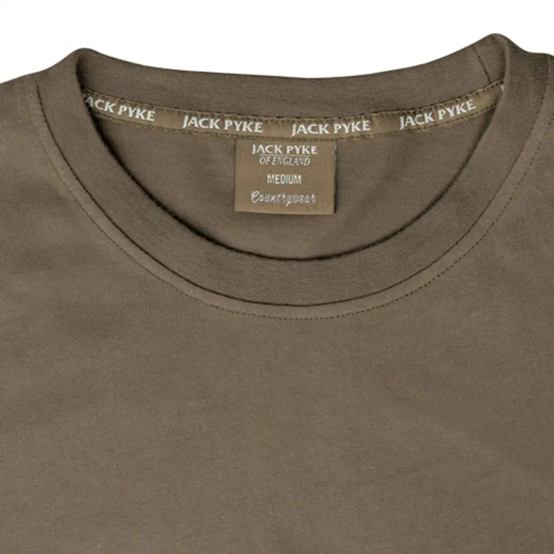 Olive green Jack Pyke cotton crewneck t-shirt from England
