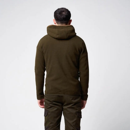 Jack Pyke Country Fleece Hoodie in olive green, relaxed fit