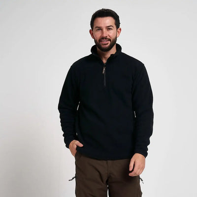Jack Pyke Country Fleece Top black quarter-zip pullover