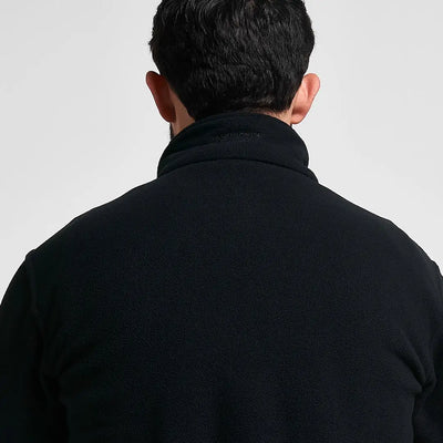 Jack Pyke Country Fleece Top: black jacket with high collar and neck embroidery