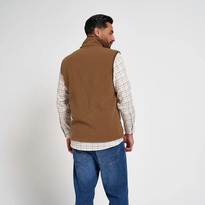 Jack Pyke Countryman 300gsm micro fleece gilet over plaid shirt