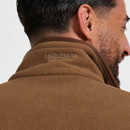 Brown Jack Pyke Countryman 300gsm micro fleece gilet with Jack Wills embroidery