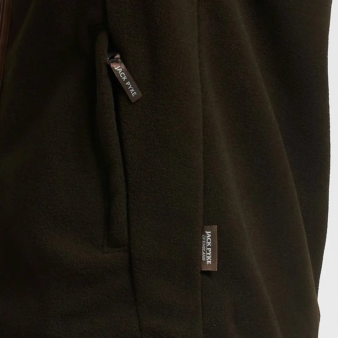 Dark olive green Jack Pyke Countryman 300gsm micro fleece gilet