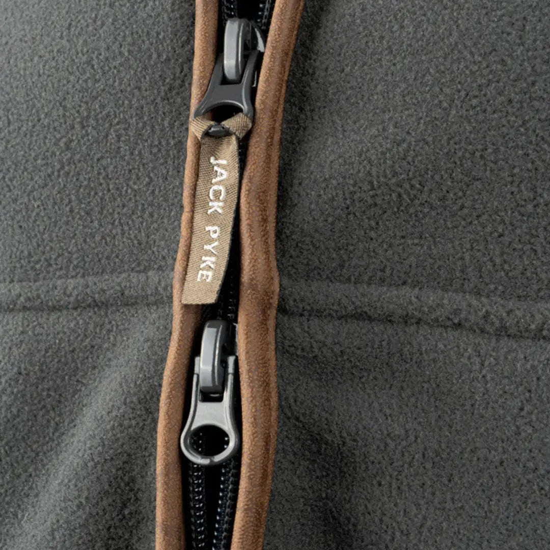 Brown Jack Pyke zipper on 300gsm micro fleece gilet