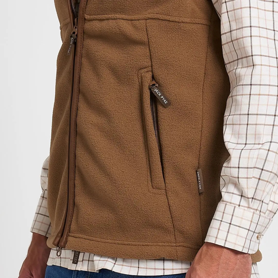 Jack Pyke Countryman 300gsm micro fleece gilet with zip pockets