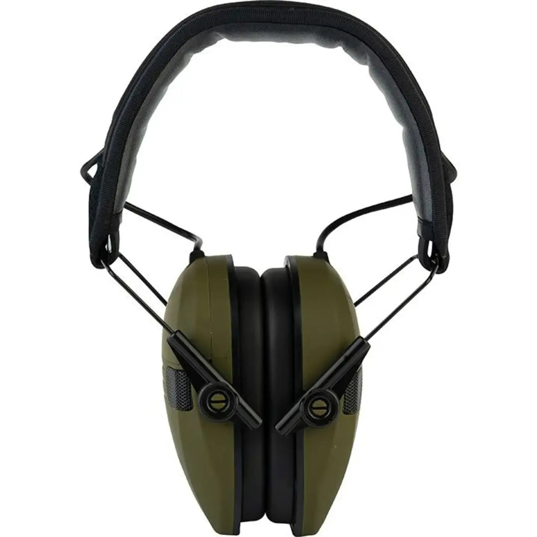 Olive green Jack Pyke Electronic Ear Defenders for hearing protection