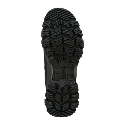 Black boot sole with deep treads from Jack Pyke Field Boots for improved traction