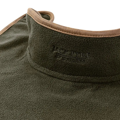 Olive green Jack Pyke fleece dog coat pullover for cozy pups on chilly days